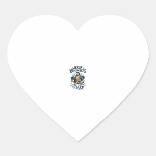 Pegatina En Forma De Corazón Camiseta de consuelo de aborto de Jesús Diseño de