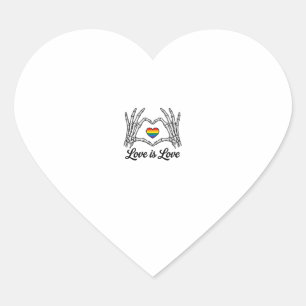 Pegatina En Forma De Corazón Camiseta De Corazón De Arcoíris De Manos De Esquel