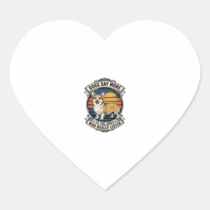 Pegatina En Forma De Corazón Camiseta de Corgi Vintage Grabado Amante de los Pe