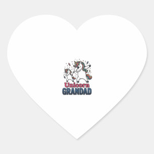 Pegatina En Forma De Corazón Camiseta de diseño de grabado vintage de abuelo un