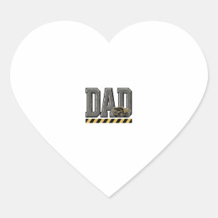 Pegatina En Forma De Corazón Camiseta de diseño de grabado vintage para papá de