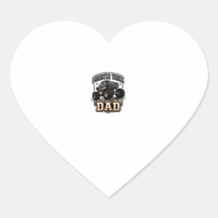 Pegatina En Forma De Corazón Camiseta de diseño vectorial vintage para papá de 