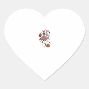 Pegatina En Forma De Corazón Camiseta de dulces de Halloween de flamenco montan