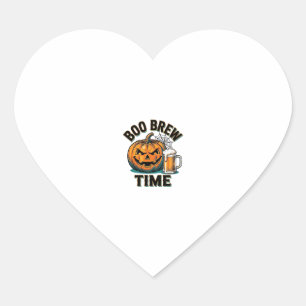 Pegatina En Forma De Corazón Camiseta de fiesta de cerveza de Halloween calabaz