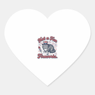 Pegatina En Forma De Corazón Camiseta de gato asustado que no es fanático de lo