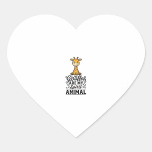 Pegatina En Forma De Corazón Camiseta de grabado vintage de animal de espíritu
