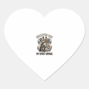 Pegatina En Forma De Corazón Camiseta de grabado vintage de animal espiritual d