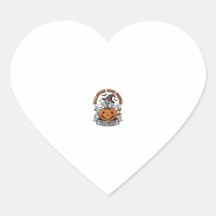 Pegatina En Forma De Corazón Camiseta de grabado vintage de fantasma de calabaz