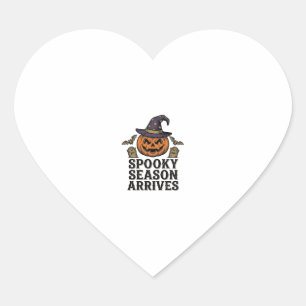 Pegatina En Forma De Corazón Camiseta de grabado vintage de Halloween de calaba