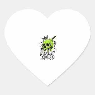 Pegatina En Forma De Corazón Camiseta de grabado vintage de Halloween de cráneo