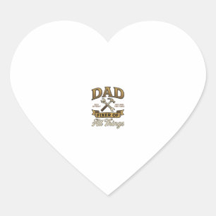 Pegatina En Forma De Corazón Camiseta de grabado vintage de Papá reparador de t