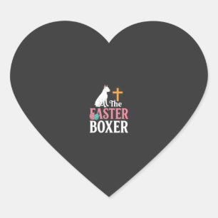 Pegatina En Forma De Corazón Camiseta de grabado vintage de perro boxeador de P
