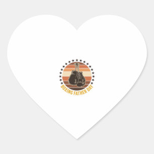 Pegatina En Forma De Corazón Camiseta de guantes vintage del día del padre boxe