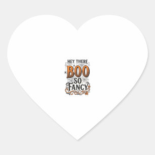 Pegatina En Forma De Corazón Camiseta de Halloween Boo Grabado Vintage Espeluzn