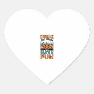 Pegatina En Forma De Corazón Camiseta de Halloween de fantasmas antiguos que so