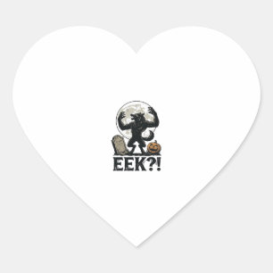 Pegatina En Forma De Corazón Camiseta de hombre lobo de Halloween grabado vinta