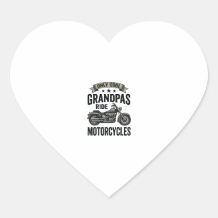 Pegatina En Forma De Corazón Camiseta de Motociclista Vintage para Abuelos Geni