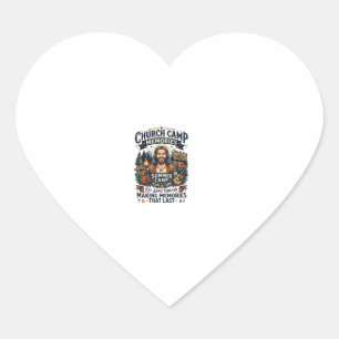 Pegatina En Forma De Corazón Camiseta de nostalgia de VBS de la Iglesia de Jesú
