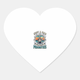Pegatina En Forma De Corazón Camiseta De Papá De Día De Pesca De Papá Solo Un P