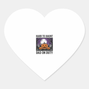 Pegatina En Forma De Corazón Camiseta de Papá de Halloween Difícil de Asustar D