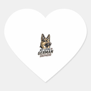 Pegatina En Forma De Corazón Camiseta de Pastor Alemán Grabado Vintage Amante d