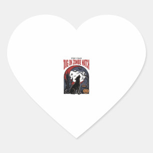 Pegatina En Forma De Corazón Camiseta de perro de Halloween Diseño de patrulla 