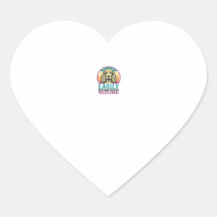 Pegatina En Forma De Corazón Camiseta de perro vintage de Cocker Spaniel fácilm
