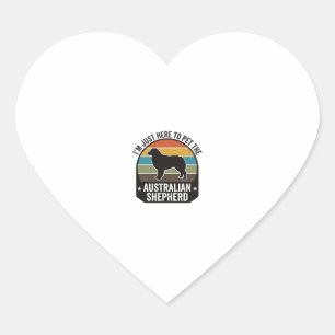 Pegatina En Forma De Corazón Camiseta de perro vintage para amantes de Australi