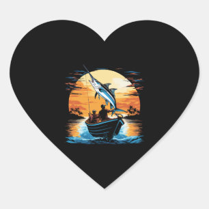 Pegatina En Forma De Corazón , Camiseta de pesca divertida, mujeres