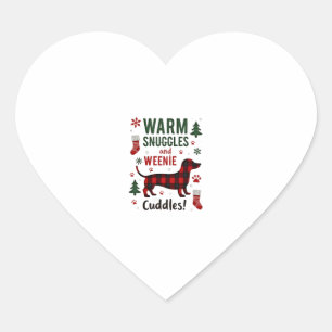Pegatina En Forma De Corazón Camiseta de pijama de Navidad para perro salchicha