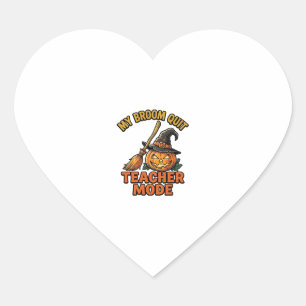 Pegatina En Forma De Corazón Camiseta de Profesor de Halloween Diseño Divertido