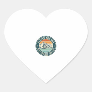 Pegatina En Forma De Corazón Camiseta de puño vintage de amigos mejores padre e