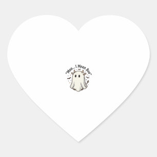 Pegatina En Forma De Corazón Camiseta de vaca fantasma linda Halloween Moo quie