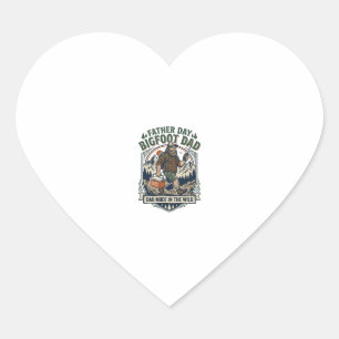 Pegatina En Forma De Corazón Camiseta Día del Padre Bigfoot Papá Camisa Hombre