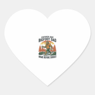 Pegatina En Forma De Corazón Camiseta Día del Padre Bigfoot Papá El Hombre El M