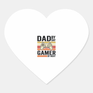 Pegatina En Forma De Corazón Camiseta diseño controlador vintage para papá game