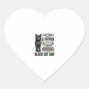 Pegatina En Forma De Corazón Camiseta Diseño de Grabado Vintage de Papá Gato Ne