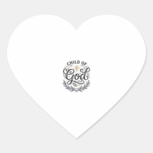 Pegatina En Forma De Corazón Camiseta Diseño de Grabado Vintage Hijo de Dios_1