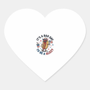 Pegatina En Forma De Corazón Camiseta divertida de grabado vintage de hot dog p