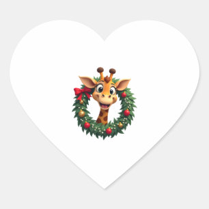 Pegatina En Forma De Corazón Camiseta divertida de jirafa animal meme cara fest