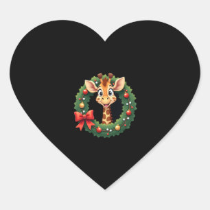 Pegatina En Forma De Corazón Camiseta divertida de jirafa con cara de meme navi