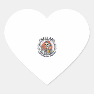 Pegatina En Forma De Corazón Camiseta Esqueleto Fin de Semana de Competición So