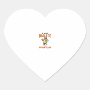 Pegatina En Forma De Corazón Camiseta Funny Dad Bod Father Figure Bear Beer_1