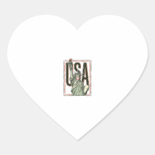 Pegatina En Forma De Corazón Camiseta gráfica de chicle vintage de la Estatua d
