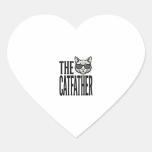 Pegatina En Forma De Corazón Camiseta gráfica divertida de gato vintage con cit