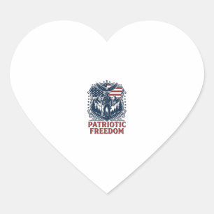 Pegatina En Forma De Corazón Camiseta gráfica vectorial de guardabosques patrió