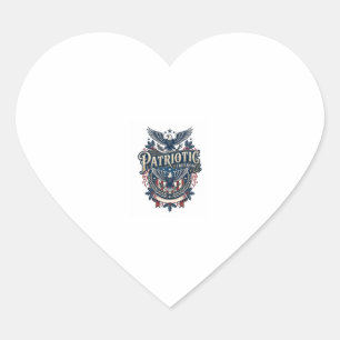 Pegatina En Forma De Corazón Camiseta gráfica vectorial de Navidad patriótica (