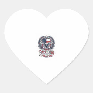 Pegatina En Forma De Corazón Camiseta gráfica vectorial de Navidad patriótica