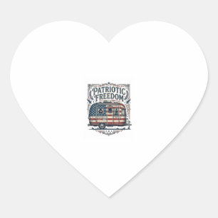 Pegatina En Forma De Corazón Camiseta gráfica vectorial de RV patriota