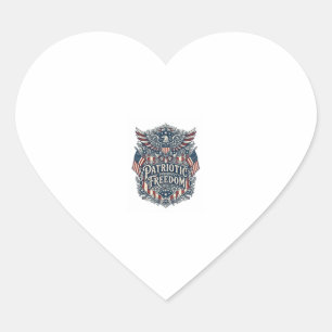 Pegatina En Forma De Corazón Camiseta gráfica vectorial floral occidental patri